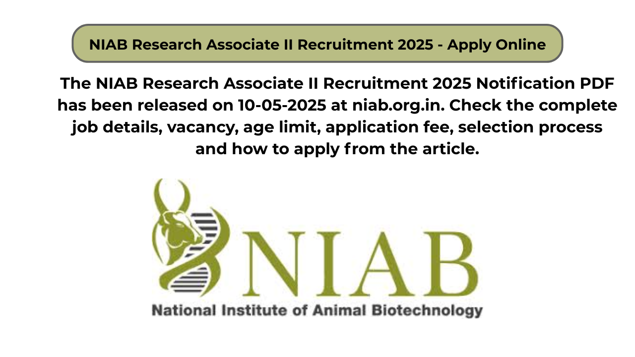 NIAB Research Associate II Recruitment 2025 – Apply Online