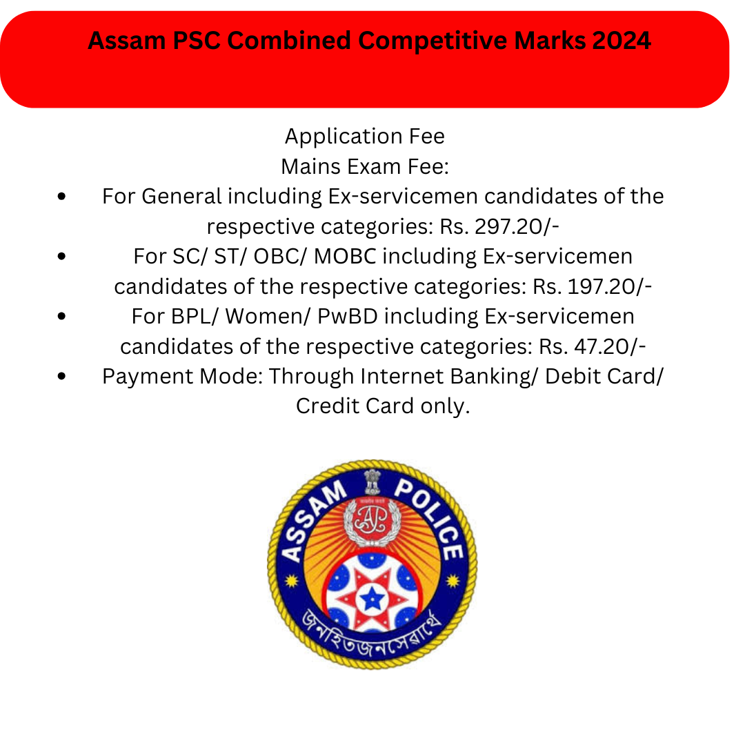 Assam PSC Combined Competitive Exam 2023