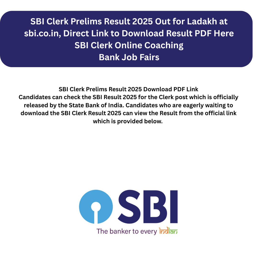 SBI Clerk Prelims Result 2025 Out