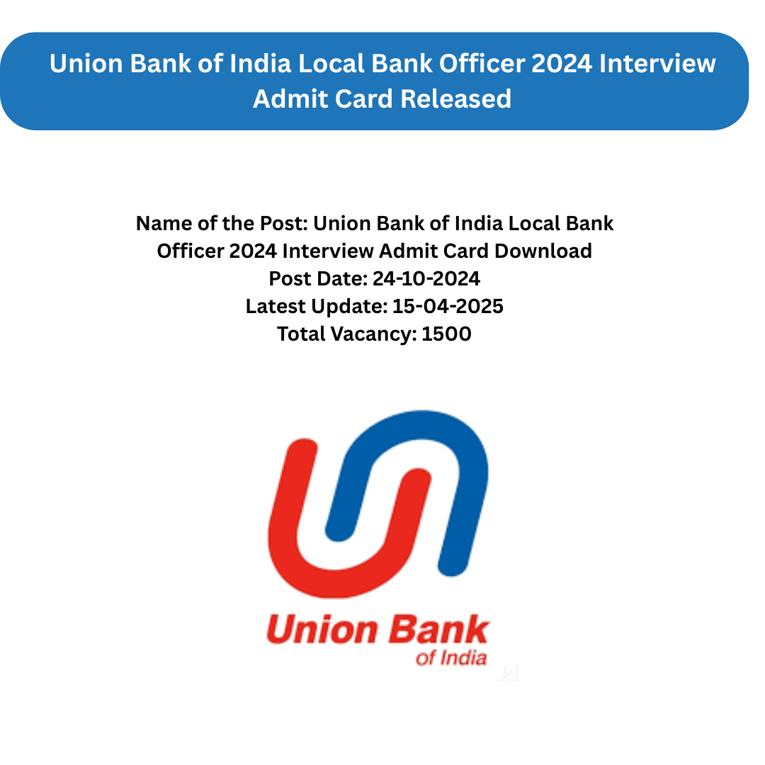 Union Bank of India LBO Recruitment 2024