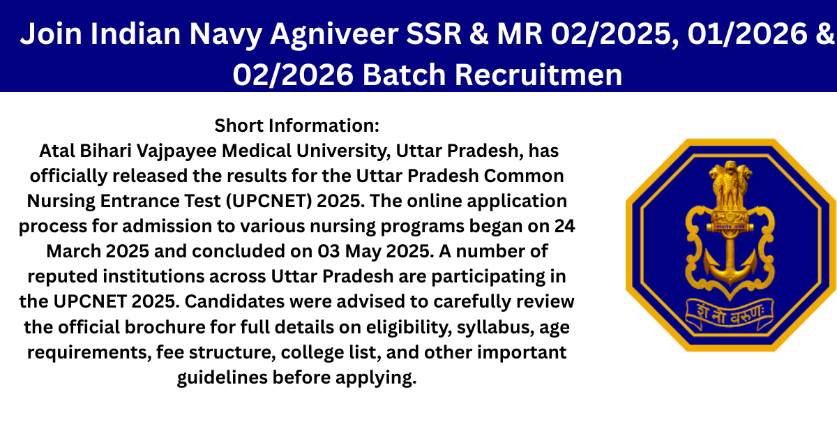 Join Indian Navy Agniveer SSR & MR 02/2025, 01/2026 & 02/2026 Batch Recruitment 2025 Exam City / Admit Card