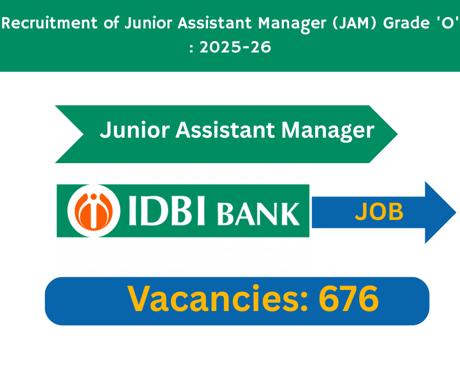Recruitment of Junior Assistant Manager (JAM) Grade 'O' : 2025-26
