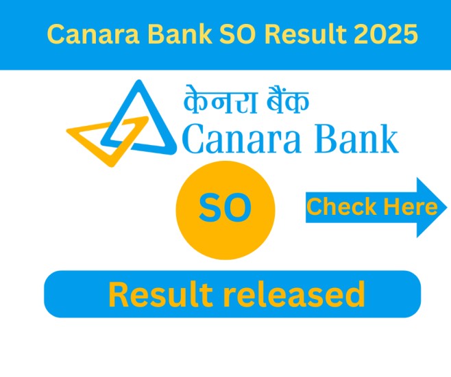 Canara Bank SO Result 2025 Out