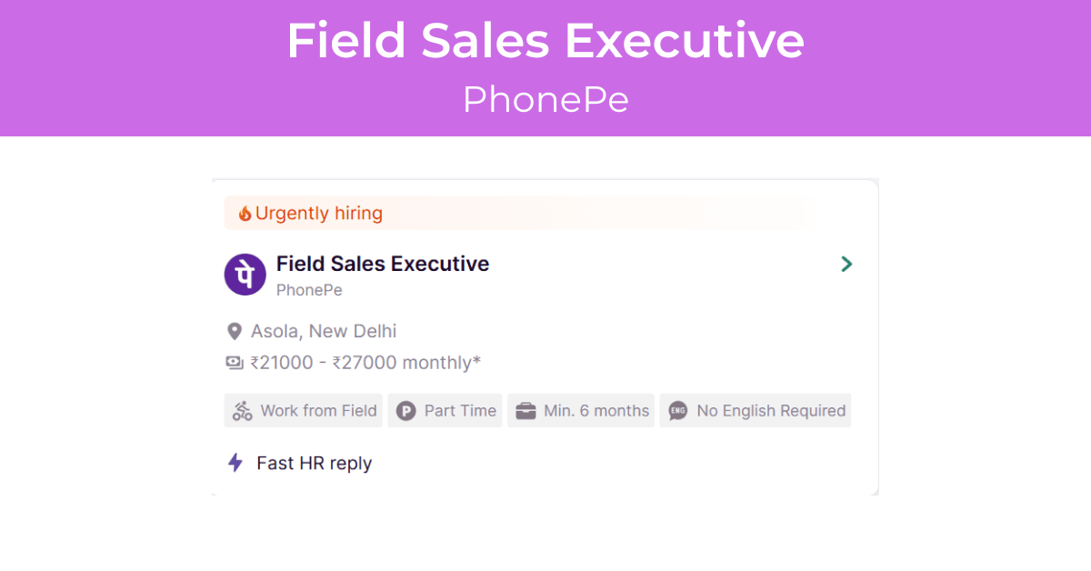 Field Sales Executive Job at PhonePe
